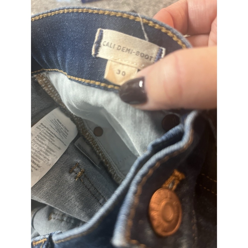 Madewell Cali Demi-Boot Jeans Womens 30 Blue Denim Stretch High Rise Medium Wash - Picture 5 of 10